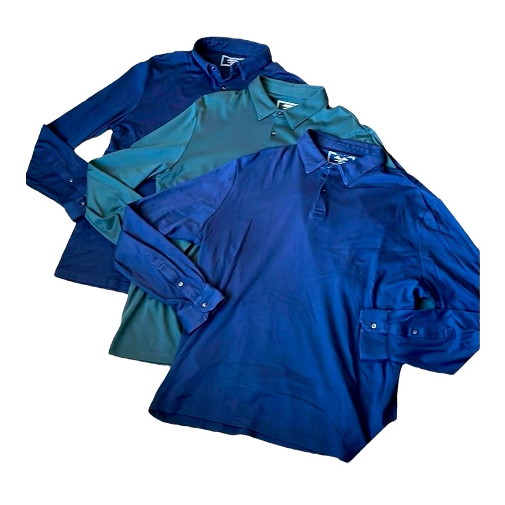 Men’s Charles Tyrwhitt Size Large Long sleeve Dress Polos Lot of 3
